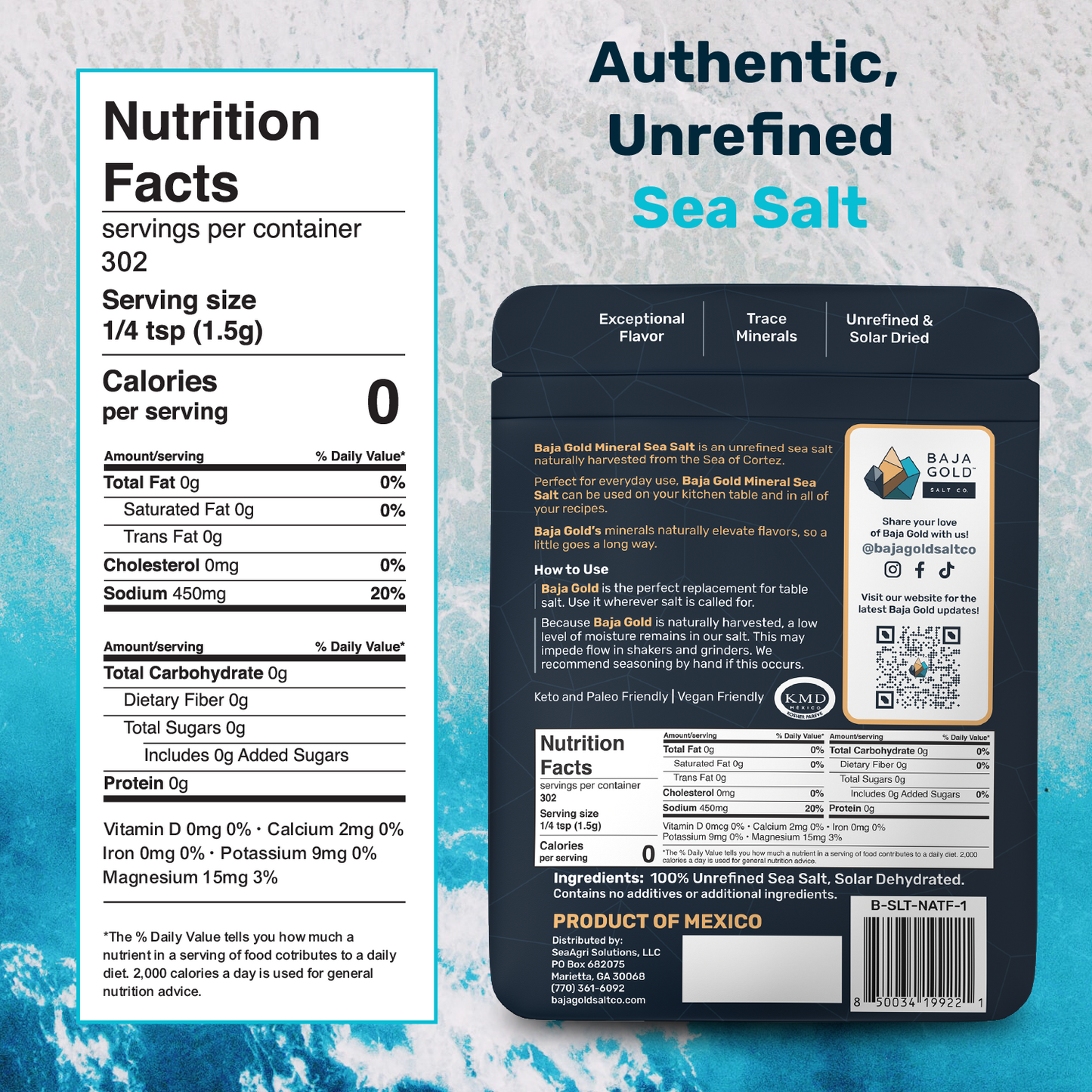 Baja Gold™ Signature Mineral Sea Salt – Natural Grain