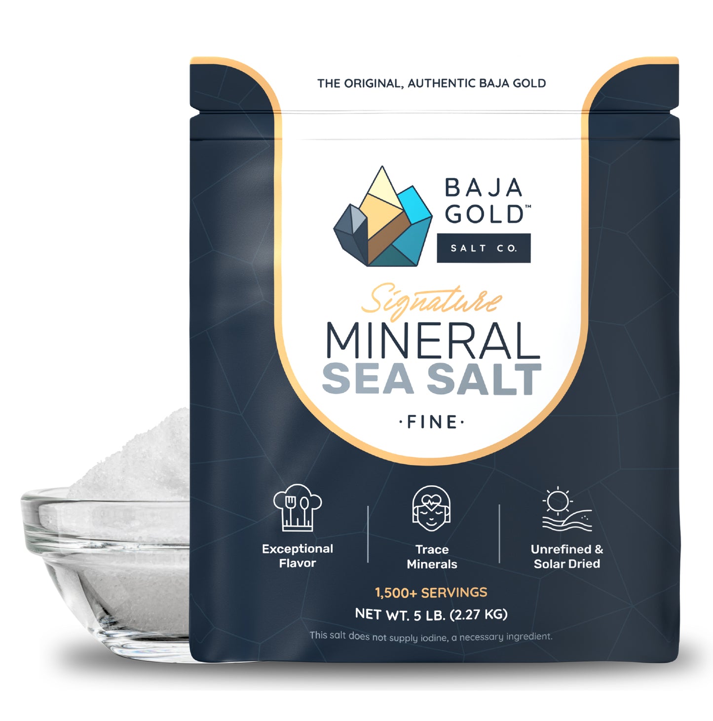 Premium natural unrefined sea salt from Baja California