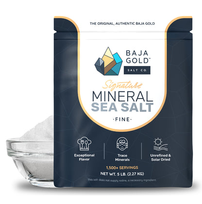 Premium natural unrefined sea salt from Baja California