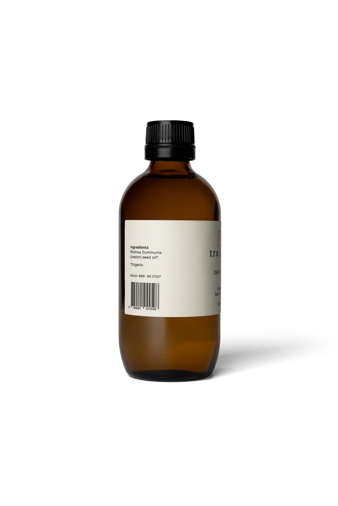 Tre Lune premium castor oil – pure organic, hexane-free, glass bottled for natural health